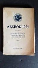 Vintage Swedish Yearbook: Arsbok 1924  + Gustaf Adolphs Fest Pamphlet