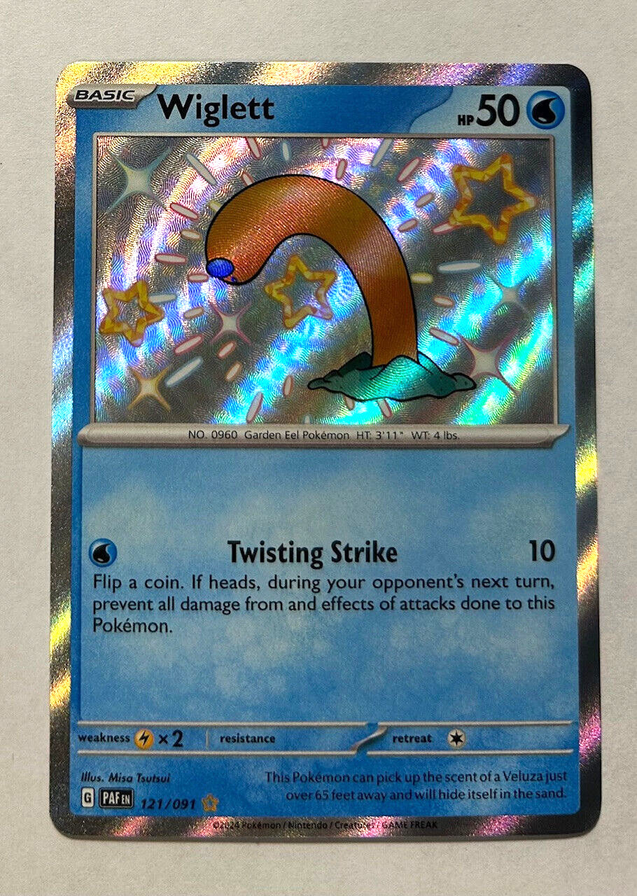 Pokemon Paldean Fates - WIGLETT - SHINY ULTRA RARE - 121/091 - NM/M