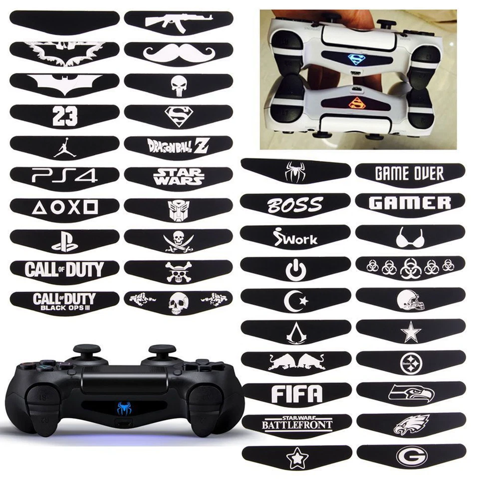 40PCS LED Light Bar Cover Decal Skin Sticker for PlayStation 4 PS4 Controller - Image 3 of 4