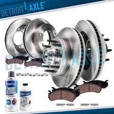 Front Rear Rotors Ceramic Brake Pads for Ford E-250 Econoline E-350 Super Duty