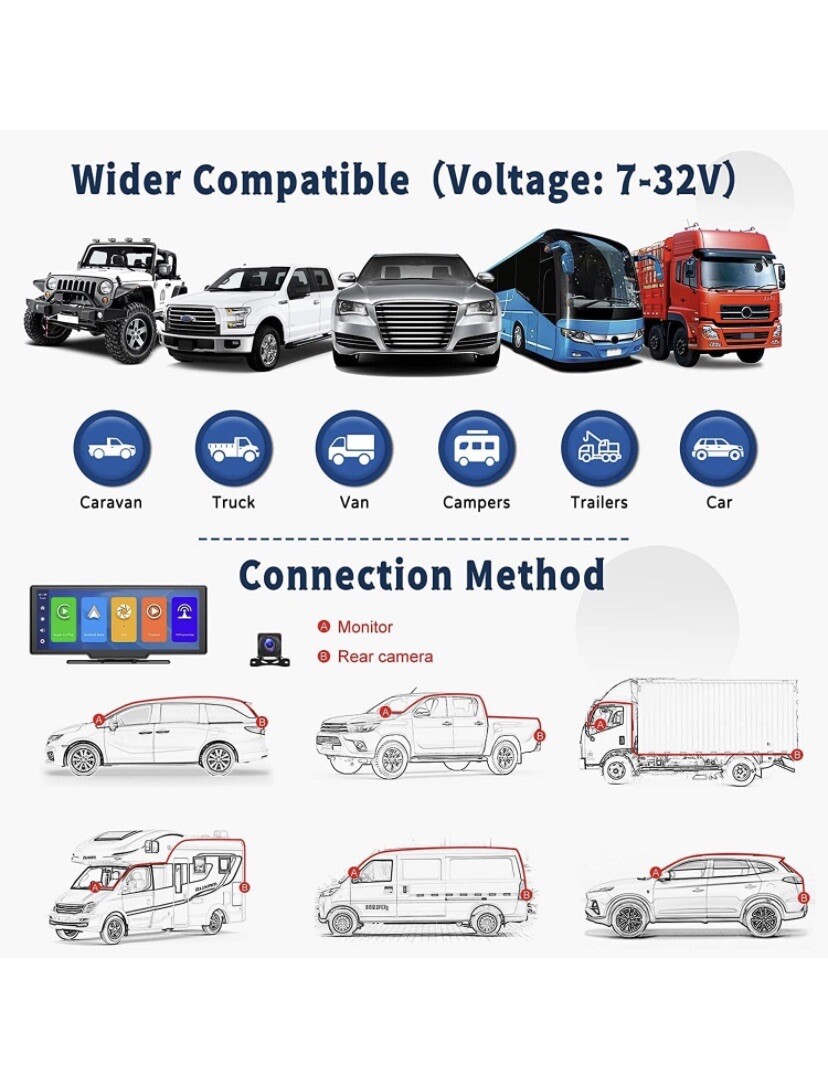 Portable Wireless Carplay Car multimedia player 9.3 Inch A3073 ((NEW