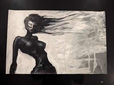 Menton Matthews III Monocyte Comic Study, Acrylic