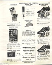 1941 ADVERT Goldsmith Baseball Shoes Melvin Mel Ott Charles Gehringer Tennis Rac