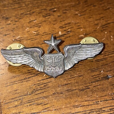 Sterling USAF AIR FORCE NAVIGATOR SENIOR OBSERVER WINGS LAPEL HAT PIN ...