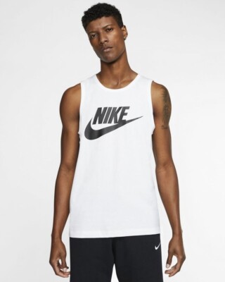NIKE BIG LOGO ICON FUTURE WHITE SHIRT WEISS AR4991 101 HERREN SPORT FITNESSSTUDIO