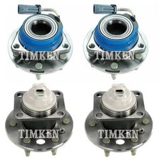 Front and Rear Wheel Bearing & Hub Assembly Kit Timken For Terraza Uplander FWD