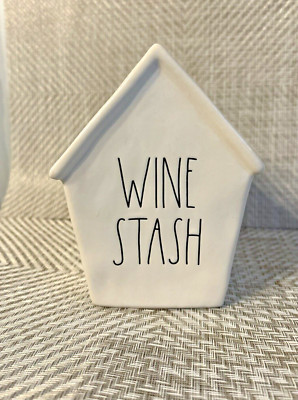 Rae Dunn Artisan Collection by  Magenta ~Wine Stash~ Ceramic Birdhouse Coin Bank