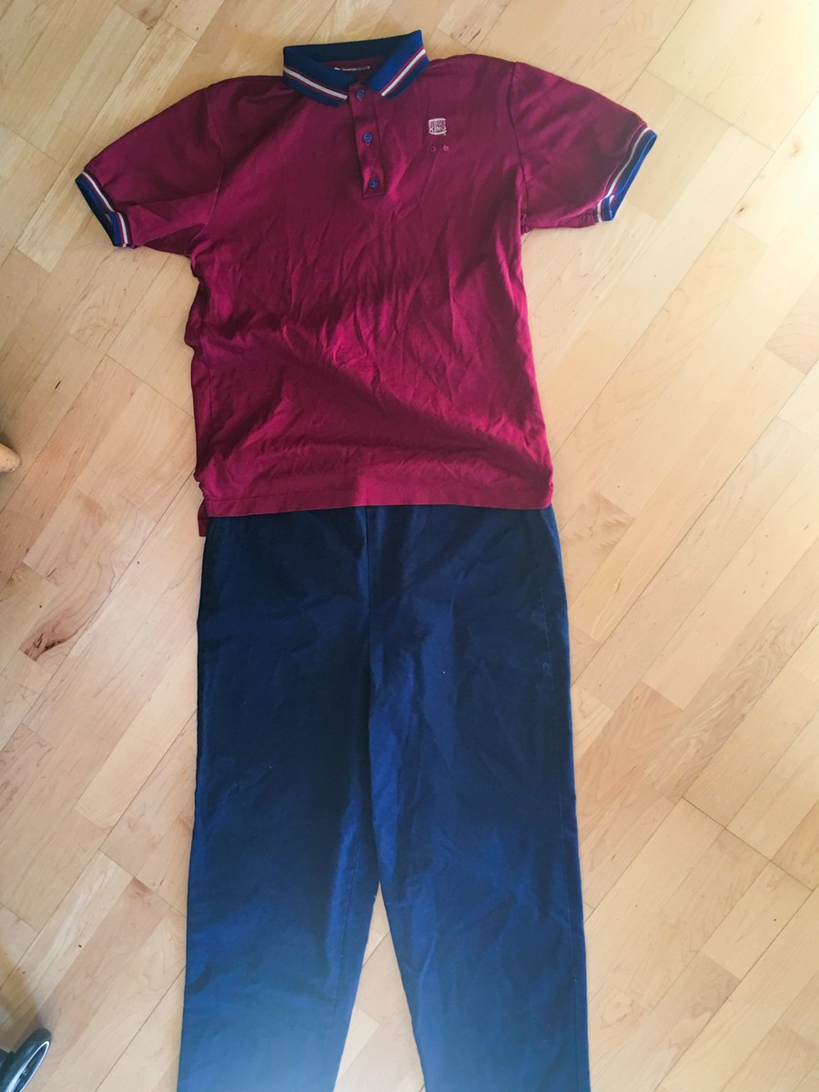 Vintage Burger King uniform. Fast food pants and shirt. Size