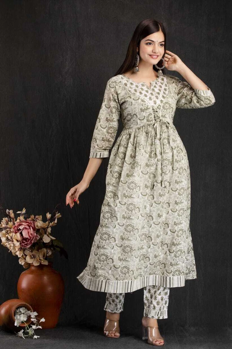 Cotton kurti with clearance plazo