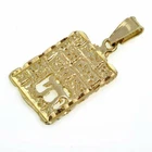 14k Yellow Gold Jewish Chai & Western Wall Pendant Cutout Jewish Charm Israel