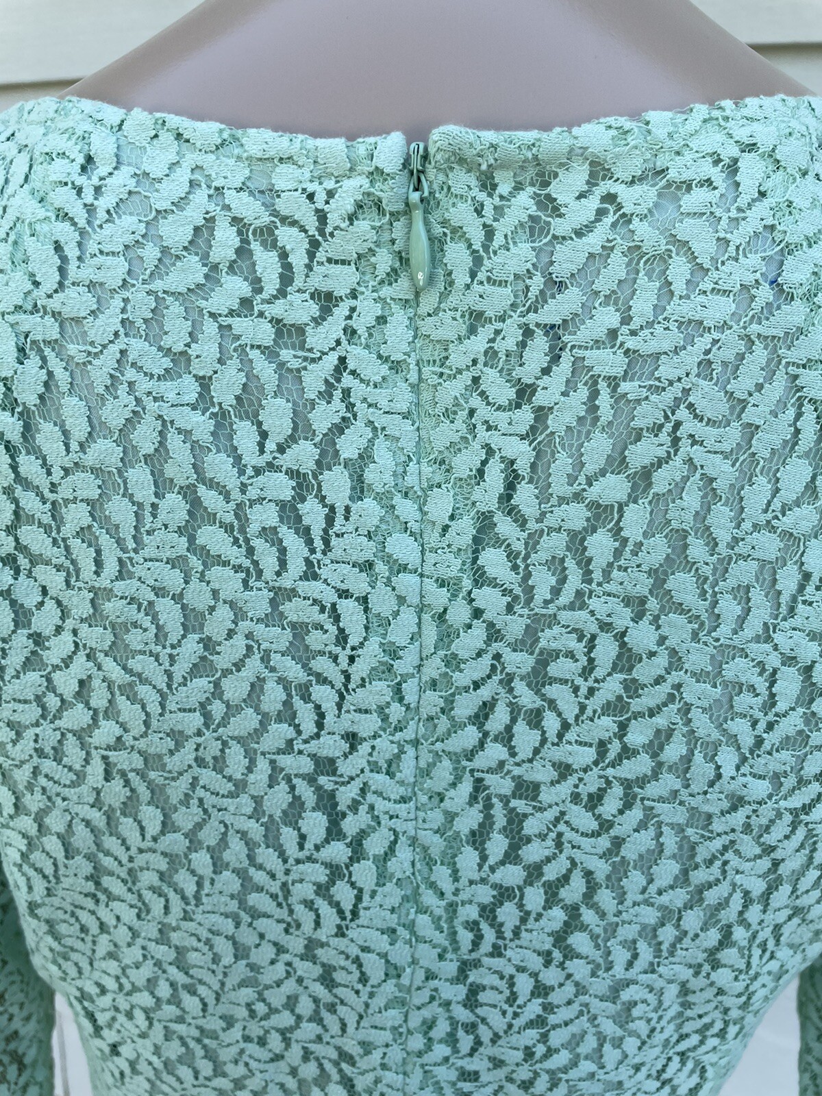 Pendleton 8P Mint Green Leaf Lace Overlay Cotton … - image 7