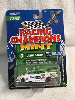 RACING CHAMPIONS MINT JOHN FORCE 2022 BlueDEF PLATINUM NHRA FUNNY CAR NEW