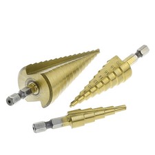 Stufenbohrer | 3-32mm | 5-15 Stufen | Kegelbohrer,Konus,Fräser,HSS,TiN