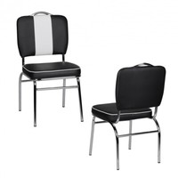 2Er Set EsszimmerstüHle American Diner StüHle 50Er Jahre Retro Stuhl Schwarz