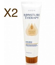 Set of 2 Avon Moisture Therapy HAND Cream OATMEAL for Dry Itchy Skin 4.2 oz NOS