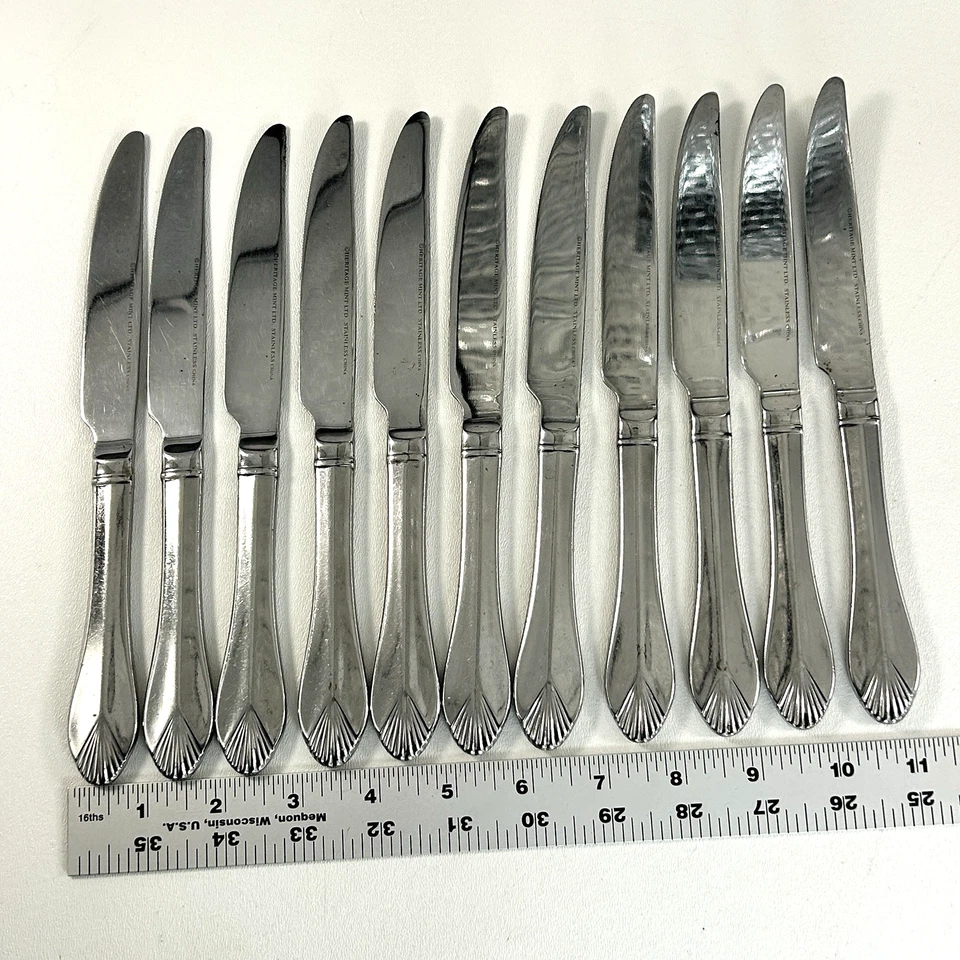 Heritage Mint Ltd. Juego de 11 cuchillos de mantequilla de acero inoxidable SAFRANO 18/10 Foto 3 de 4