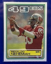 Vintage 1983 TOPPS Football Card #171 RENALDO NEHEMIAH San Francisco 49ers