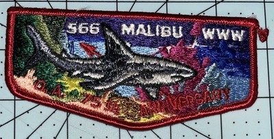 THREAD BREAK MALIBU 566 LODGE FLAP PATCH ORDER ARROW BOY SCOUT OA BSA WWW