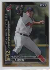 2016 Bowman Bowman Scouts' Top 100 Gold Refractor 10/50 Brady Aiken #BTP-42 9ga