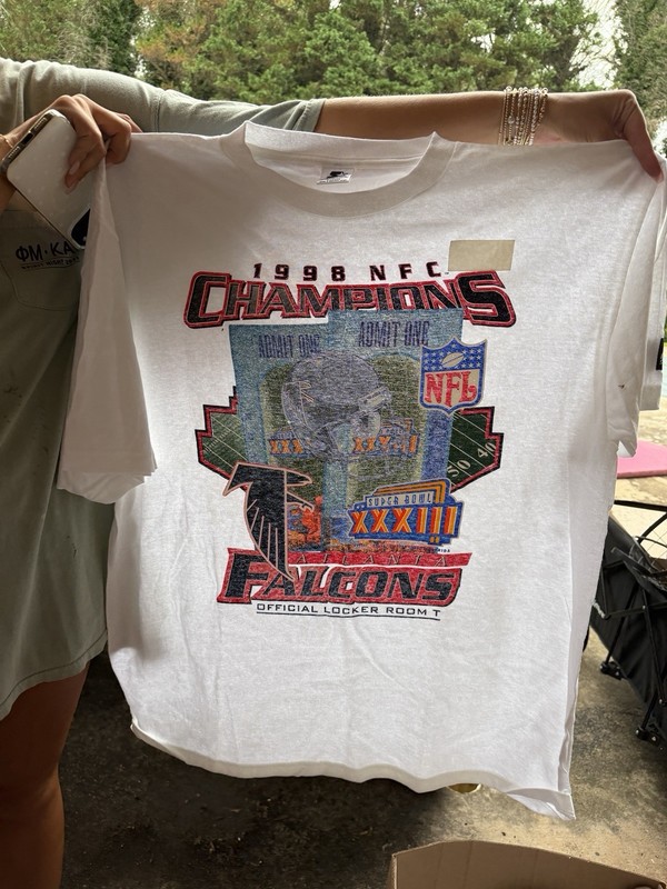 Atlanta Falcons NFL Super Bowl XXXIII 1998 NFC Champions White Shirt