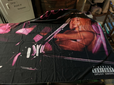 Fabric Tapestry Wall Art ''LUCKI'' approx 60''x68''