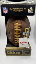 SUPER BOWL 50 COMMEMORATIVE FOOTBALL NEW IN BOX PEE WEE WILSON