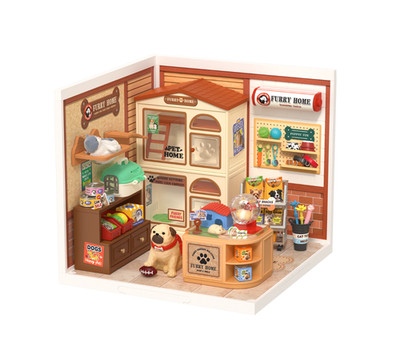 Rolife Furry Freunde Heim DIY Miniatur Puppenhaus Super Schöpfer Geschenk