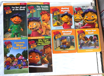 Sid the science kid 8 books Learning to read + tough board picture book for kids