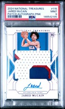 2024 NATIONAL TREASURES PATCH AUTO-PINK #115 JARED MCCAIN 16/25 PSA 9