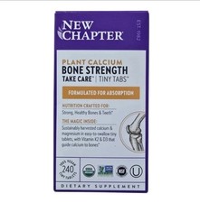 New Chapter Plant Calcium Bone Strength Take Care 240 Tablets Exp 03/27