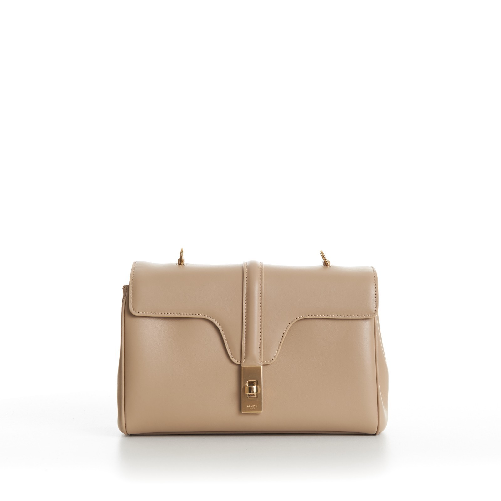 CELINE 2950$ Teen Soft 16 Bag - Smooth Calfskin, Beige image 3