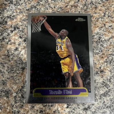 1999-00 Topps Chrome Shaquille O'Neal #23, Los Angeles Lakers. Slam Dunk!  