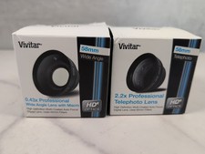 Vivitar 0.43x 58mm Wide Angle Lens with Macro 2.2x Professional Telephoto Lens