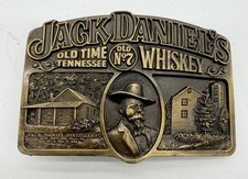 JACK DANIEL'S VINTAGE 1989 OLD TIME OLD No. 7 WHISKEY BELT BUCKLE Brass