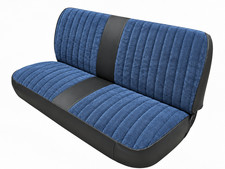 Fullsize Truck Bench Seat Cover Universal Blue Fabric Wmatte Black Vinyl Edges Fullsize Truck Bench Seat Cover Universal Blue Fabric Wmatte Black Vinyl Edges