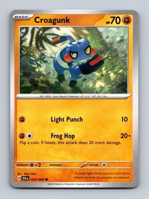 TCG Pokemon Karte Croagunk SFA 023/064 Eng Aliya Chen Shrouded Fable