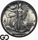 1942 Walking Liberty Half Dollar, Swirling Luster Choice BU++