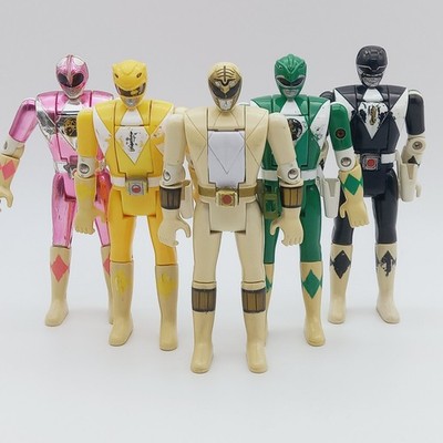 Lot 5 Action Figures Power Rangers Flip head Mighty Morphing 1993 Bandai working