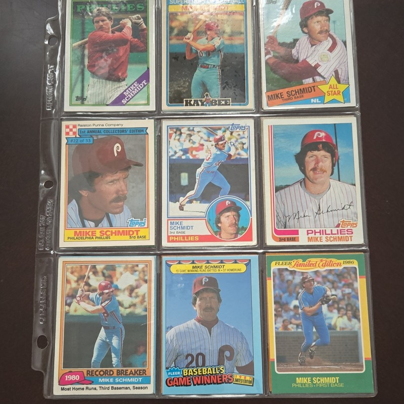 Mike Schmidt Philadelphia Phillies Vintage 69-Card Lot
