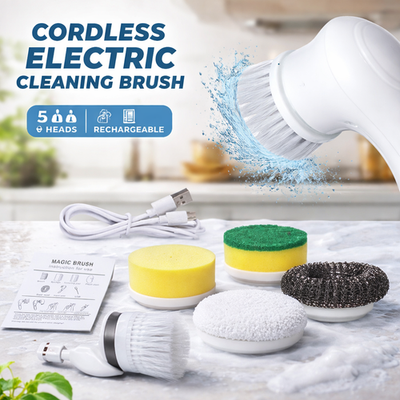 #ad #ad 5 IN 1 Electric Spin Scrubber Cordless Power Cleaning Brush Rechargeable Cleaner $15.67