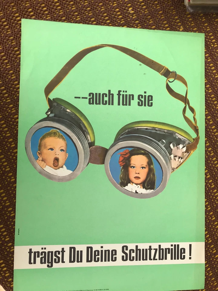 DEUTSCHE BUNDESBAHN, UNFALLVERHÜTUNGSBILD: 50/60 Jahre ca 40 x 60 cm ungefalten