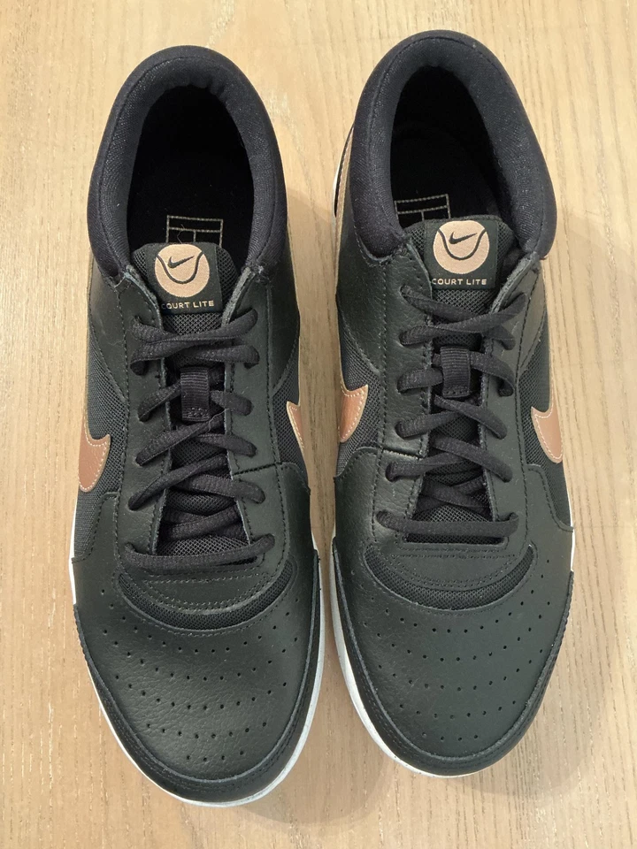 Nike Court Lite Shoes Women Size 9.5 Black Rose Gold Tennis NikeCourt DH1042-097 - Image 4 of 4