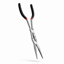 13 Extra Long Reach Needle Nose Pliers Straight Serrated Repair Hand Tools 13 Extra Long Reach Needle Nose Pliers Straight Serrated Repair Hand Tools