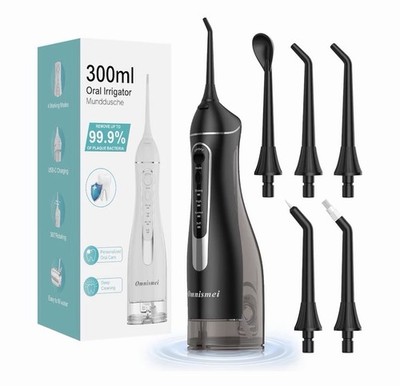 Water Dental Flossers for Teeth, 300ML Cordless Portable Electric Water Flosser
