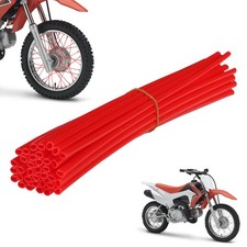 AnXin Spoke Skins,72 PCS Motorcycle Covers Wraps 19-21 inches, Red