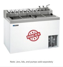 Master-Bilt FLR-80 White Flip Top Ice Cream Dipping Cabinet w/Topping Rail 