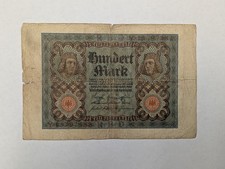 1920 Germany 100 Mark Post WWI Pre WWII Banknote World Paper Money Kaiser VG