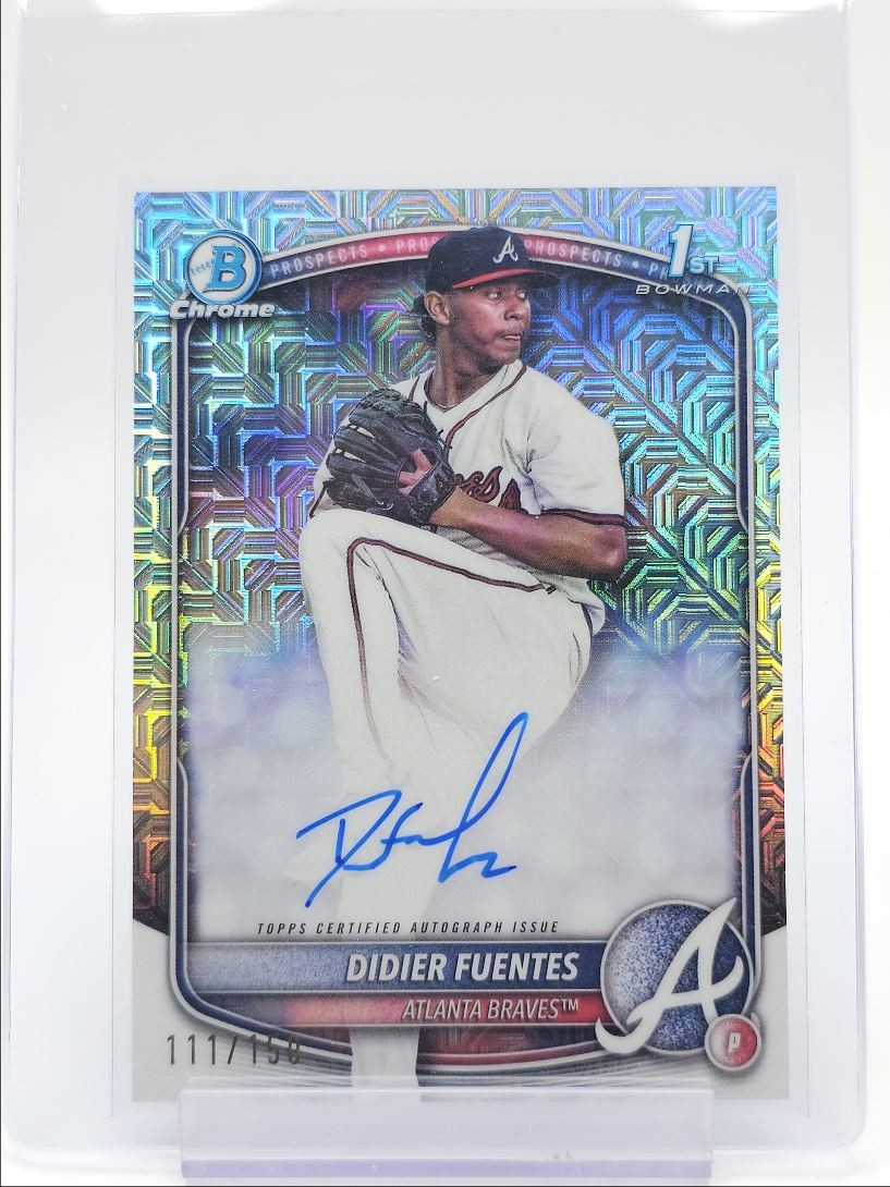 DIDIER FUENTES 2025 BOWMAN CHROME 1ST AUTOGRAPH HTA CHOICE AUTO /150 Q2754