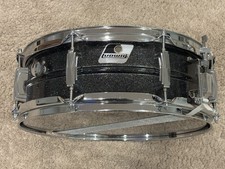 Ludwig 14 X 5  Black Galaxy Acrolite Snare Drum RARE With Supraphonic Lugs