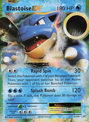 Blastoise EX EVO Holofoil 21/108 XY - Evolutions NM